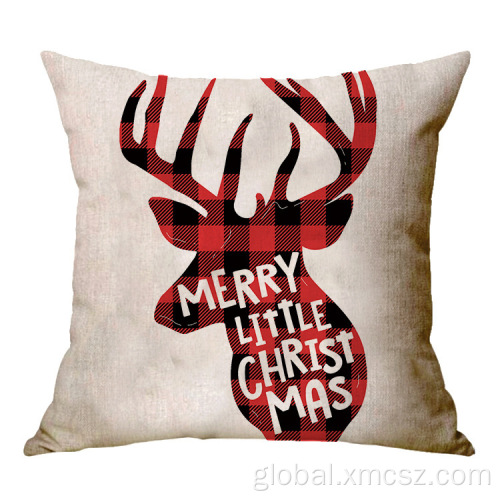 Deer Cushion Cover New Christmas Plain Style Hot-Amazon Throw Cushion Cover Supplier